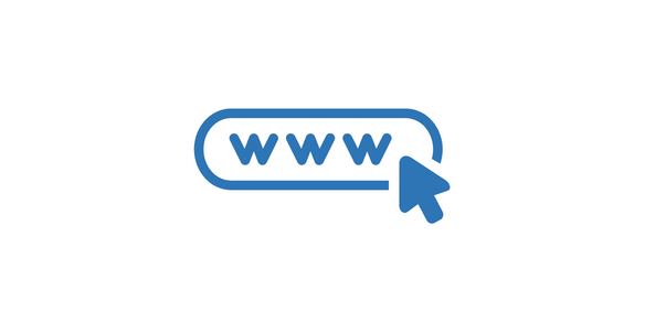 Www In Blue With A Computer Arrow Pointing 