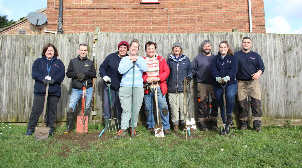 Saffron Staff, Local Councillors And Local Residents Plant Fruit Trees In Wymondham
